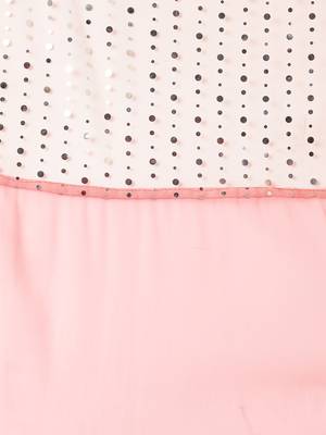 Pink woven faux georgette saree with blouse 3