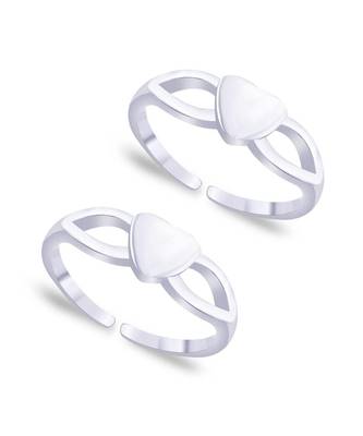 Touch Heart Silver Toe Ring-TR230 1