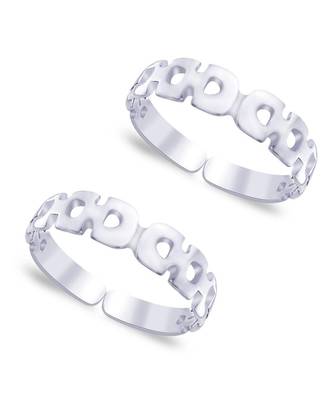 Criss Cross Silver Toe Ring-TR237 1