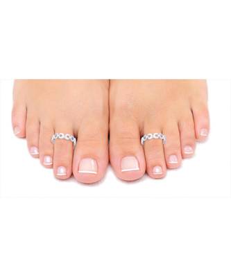 Criss Cross Silver Toe Ring-TR237 2