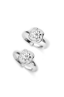 Leaf Go Silver Toe Ring-TR246 1