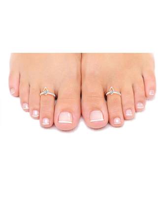 Top Leaf Silver Toe Ring-TR255 3