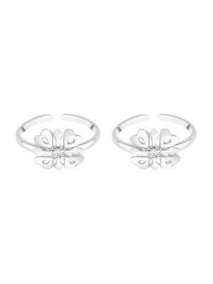 Trendy Flower Toe Ring-TR276 2