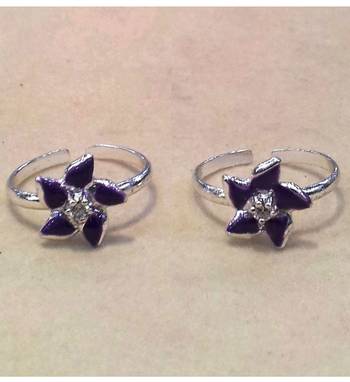 Exquisite Zircon Silver Toe Ring-TR290 1