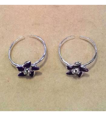 Exquisite Zircon Silver Toe Ring-TR290 2