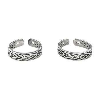 Rope Silver Casted Toe Ring-TR295 1