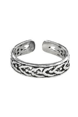 Rope Silver Casted Toe Ring-TR295 2