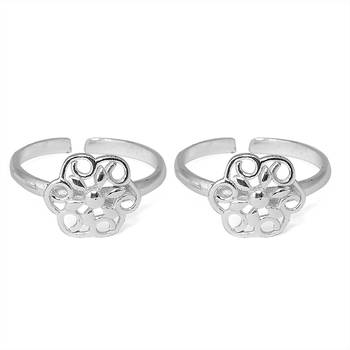 Gracy Floral Silver Toe Ring-TR303 1