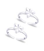 Floral Cutwork Silver Toe Ring-TR307