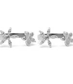 Flower CZ Silver Toe Rings-TR312