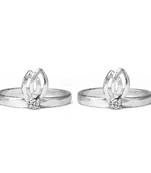 All Lit Silver Toe Ring-TR315