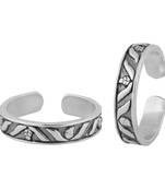 Antique Finish Silver Toe Ring-TR316