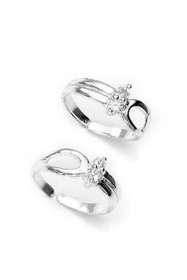 Classy White Zircon Toe Ring-TR320 1