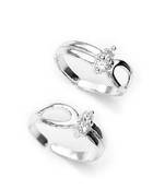 Classy White Zircon Toe Ring-TR320