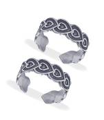 Mesmering Oxidised Silver Toe Ring-TR347