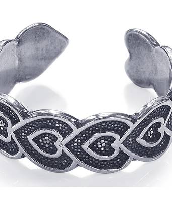 Mesmering Oxidised Silver Toe Ring-TR347 3