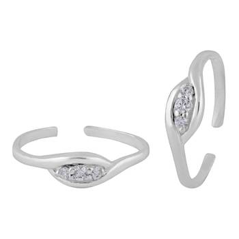 Drama Silver Toe Ring-TR360 1
