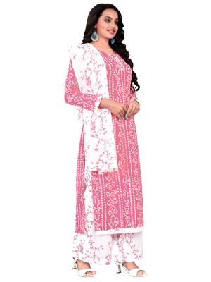 Pink printed cotton salwar 2
