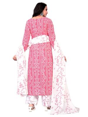 Pink printed cotton salwar 3