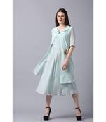 blue cotton hand EMBROIDERY AND PRINT