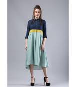 blue cotton hand EMBROIDERY