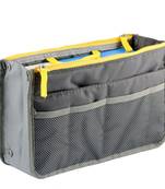 Shree Shyam Product Set of 1 Pc Grey Nylon & Polyester Travel Storage Organizer Bag, Multi Pocket Handbag Organizer