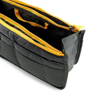 Shree Shyam Product Set of 1 Pc Grey Nylon & Polyester Travel Storage Organizer Bag, Multi Pocket Handbag Organizer 2