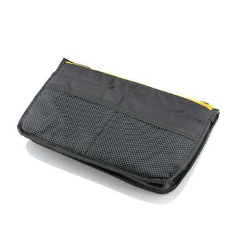 Shree Shyam Product Set of 1 Pc Grey Nylon & Polyester Travel Storage Organizer Bag, Multi Pocket Handbag Organizer 5