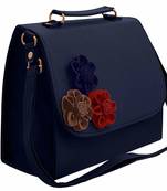 Women's Handbag, Sling Bag with Adjustable Strap for Ladies and Girls.(Nevi Blue)