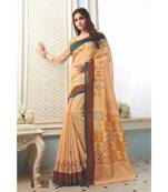 Orange Woven  Cotton Silk Saree With Blouse