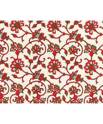 Red Printed Cotton Double Bedsheets With Pillow Cover 2