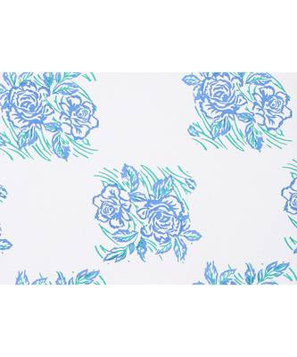 Blue Printed Cotton Double Bedsheets With Pillow Cover 2