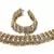 traditional kundan dull gold plated anklet