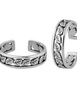 Leaflet Silver Toe Ring-TR386