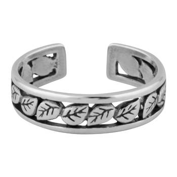 Leaflet Silver Toe Ring-TR386 2