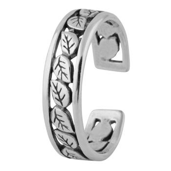 Leaflet Silver Toe Ring-TR386 3