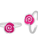 Winsome Enamel Flower Toe Ring-TR392