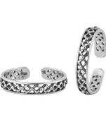 Foxy Cutwork Silver Toe Ring- TR394