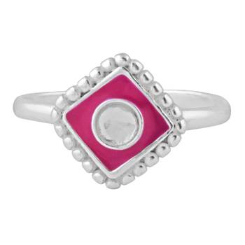 Geomatric Enamel Silver Toe Ring-TR397 2
