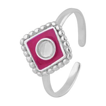 Geomatric Enamel Silver Toe Ring-TR397 3