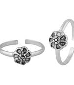 Antique Bloom Silver Toe Ring-TR400
