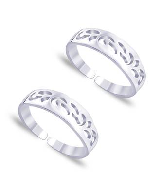 Twisted Graved Silver Toe Ring-TR405 1