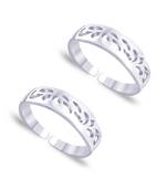 Twisted Graved Silver Toe Ring-TR405