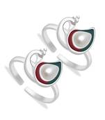 Peerless Peacock Silver Toe Ring- TR410