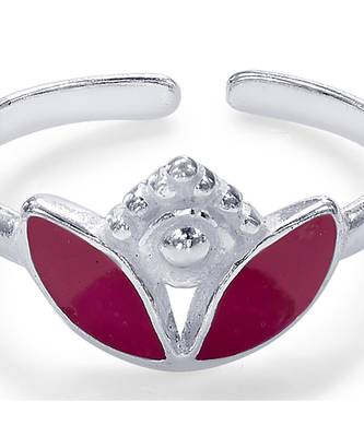 Enticing Leaf Silver Toe Ring-TR425 3