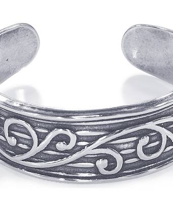 Oxidise Crafted Silver Toe Ring-TR454 2