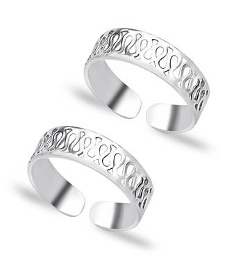Antique Oxidised Silver Toe Ring-TR463 1