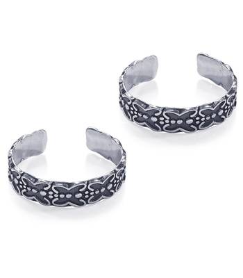 Tiny Butterfly Silver Toe Rings-TR465 1