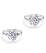 Full Blossom Silver Toe Ring-TR467