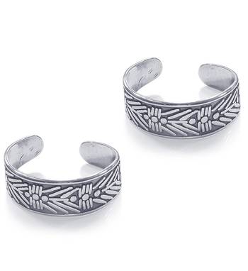 Oxidised Silver Toe Ring-TR468 1
